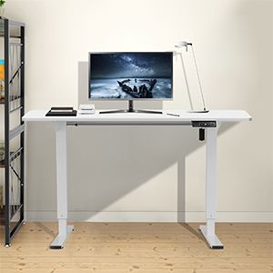 Electric Height Adjustable Standing Desk - Ergonomic Design with Smooth Motorized Lift for Home and Office Use, Spacious Work Surface, Sturdy Frame, Sit-to-Stand Converter, Modern and Durable Desk