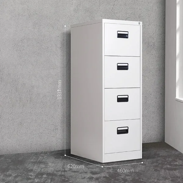 4-Drawer Metallic-Framed Filing Cabinet - Sturdy and Durable Design for Offices, Ideal for Organizing Documents and Files, Sleek and Professional Look, Smooth Drawer Operation, Perfect for Home/office