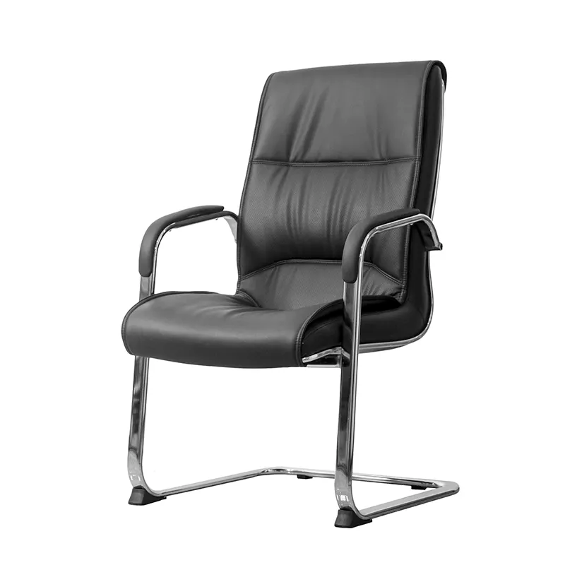 Leather Executive Visitor Waiting Chair - Sleek and Comfortable Design, Perfect for Reception Areas or Meeting Rooms, Sturdy Frame with Cushioned Seat and Backrest, Professional Look.