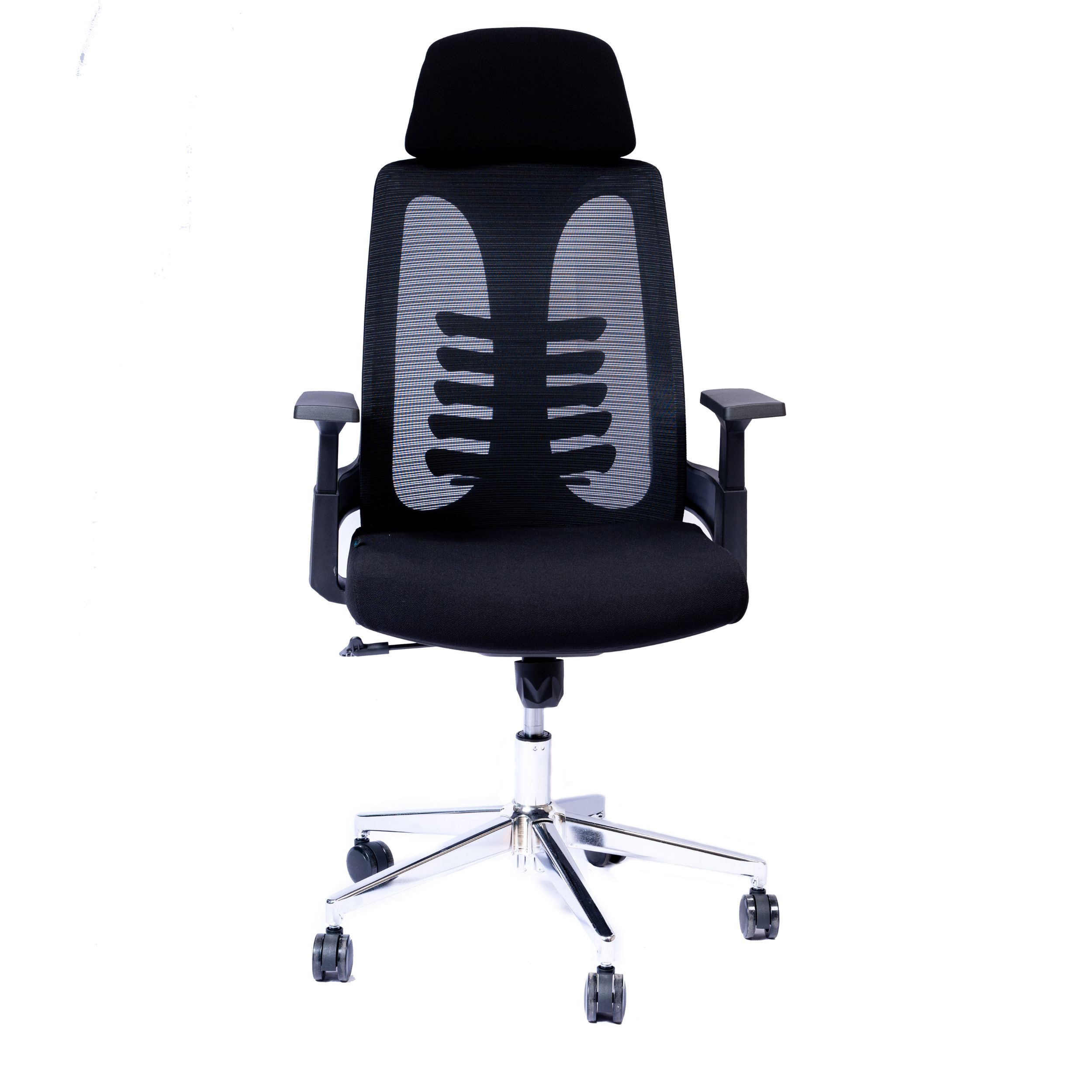 Modern design executive chair
Constructed from durable Nylon, PP, and Iron
Chrome metal type for a sleek finish
Adjustable height for personalized comfort.