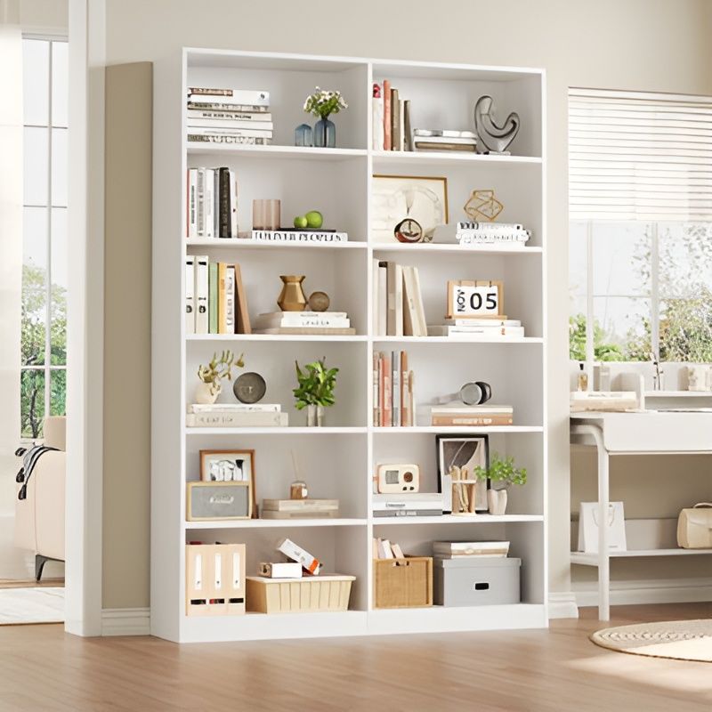 HOME PLUS 63'' Industrial Minimalist Standard Bookcase. DISPLAY STAND. Bookshelf with 6 spaces. 6- TIER BOOKCASE