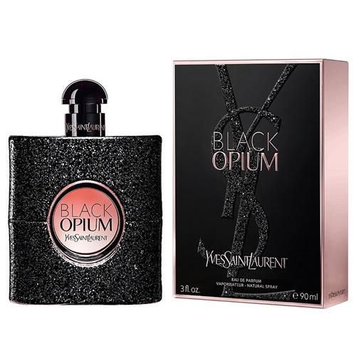 Yves Saint Laurent Black Opium EDP –90ml This perfume is made with notes of coffee, present in large quantities, dominate the scent. Additional accords are pink pepper, orange blossom, jasmine, vanill