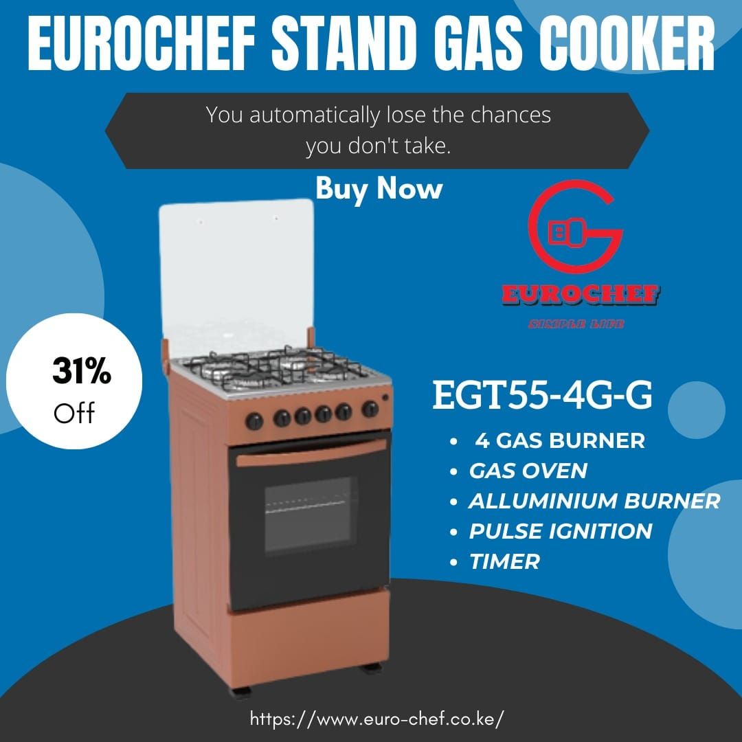 CLEARANCE OFFER Eurochef Full Gas Free Standing Cooker With Gas Oven