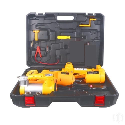 CLEARANCE OFFER 3 In 1 Electric Car Jump Starter Kit 12volts Automatic Jack, Tyre Inflator, Wrench
