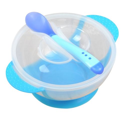 CLEARANCE OFFER Baby Bowl Set - Baby Feeding Bowl And Heat Sensing Spoon
