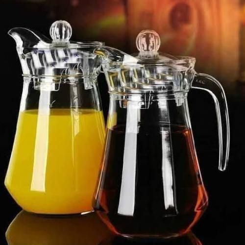 CLEARANCE OFFER Ceramic Wine ,Juice, Water Serving Glass Jugs - Lids-Water Jug