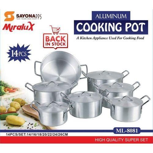 CLEARANCE OFFER miralux 14pcs Premium quality Stainless Steel Cookware Sets Pot Aluminum Sufurias 7Pots and 7Lids Induction Cooking Pots