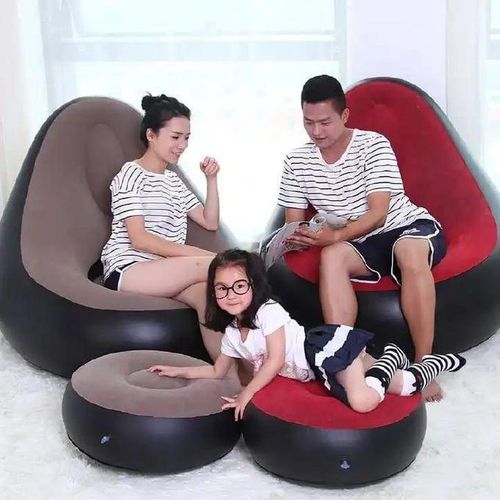 CLEARANCE OFFER Inflatable Seat with Foot Rest and Pump - Durable, Comfortable & Portable Air Chair