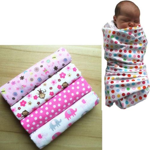 CLEARANCE OFFER 4 In 1 Assorted Colour Baby Flannel Pack-