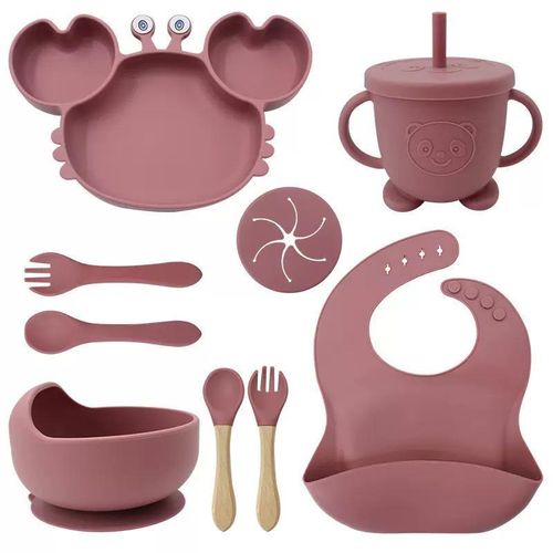 CLEARANCE OFFER Baby 9-Piece Mum-Approved Complete Silicone Feeding Set –