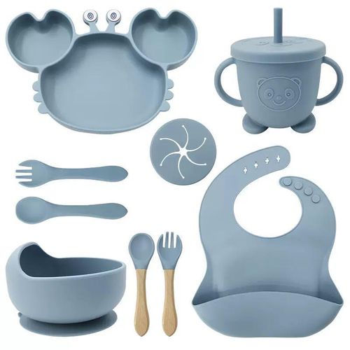 CLEARANCE OFFER Baby 9-Piece Mum-Approved Complete Silicone Feeding Set –