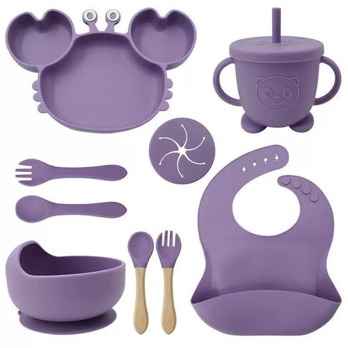 CLEARANCE OFFER Baby 9-Piece Mum-Approved Complete Silicone Feeding Set –