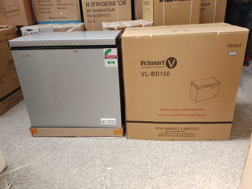CLEARANCE OFFER VOLSMART 150L Vertical Chest Freezer VL-BD150 Single Flip Drain Freezer Energy-saving Freezer Fast Cooling Refrigerator