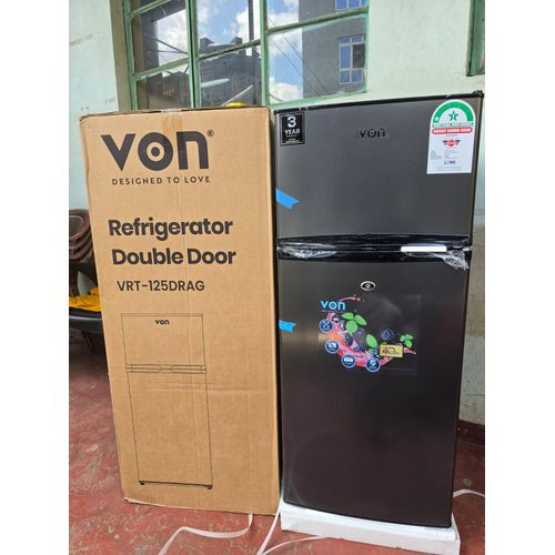 CLEARANCE OFFER VON Double Door Fridge 125Litres Direct Cool