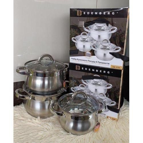 CLEARANCE OFFER EDENBERG 6 pieces Edenburg EB-3716 stainless steel cookware set