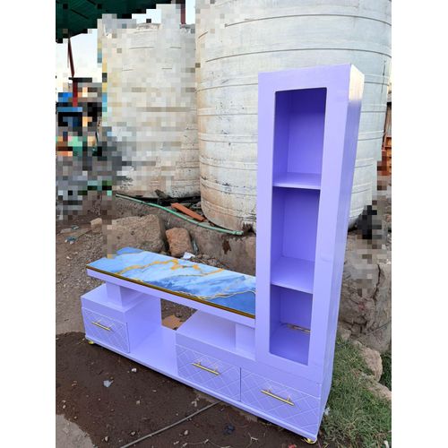 CLEARANCE OFFER Executive tv stand with marble coating and shelf cabinet