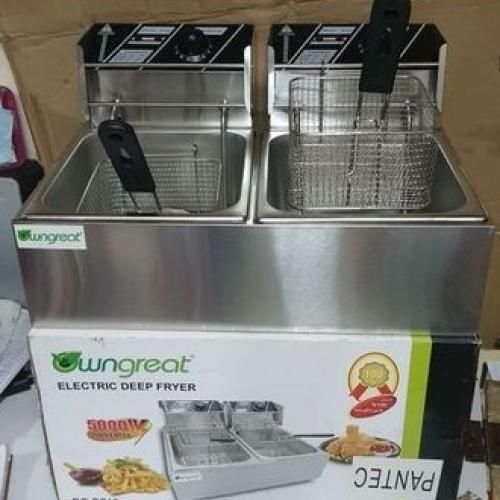 CLEARANCE OFFER WNGREAT 6L+6L Double Electric Chips Deep Fryer Machine