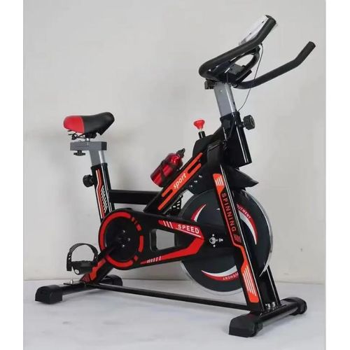 CLEARANCE OFFER Exercise Spin Bike, Indoor Cycling Bike Stationary, Cycle Bike with Comfortable Seat Cushion, Digital Display with Pulse