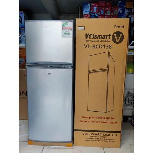 CLEARANCE OFFER VOLSMART 138L Fridge Freezer Energy Saving Double Doors Refrigerator VL-BCD138