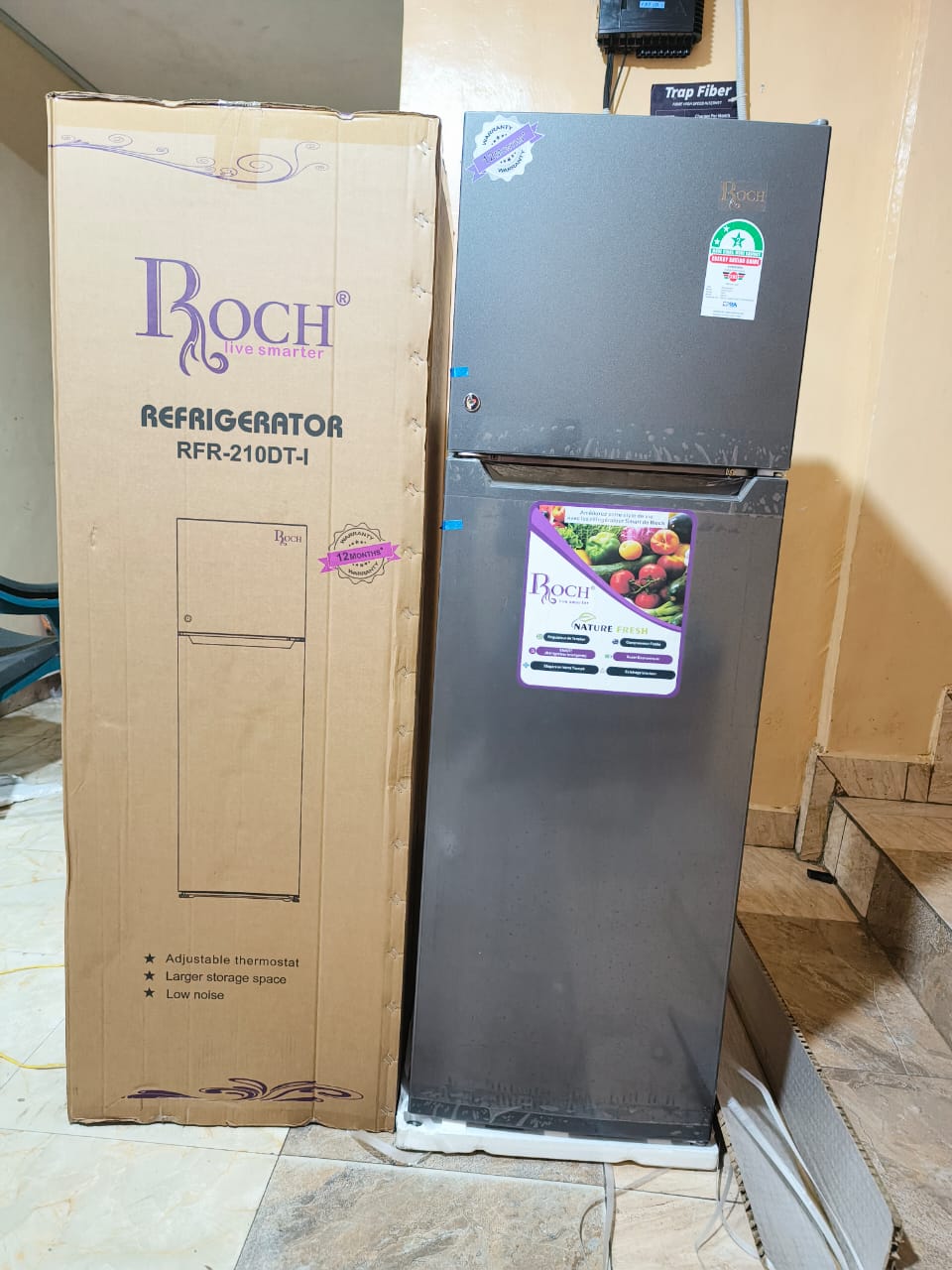 CLEARANCE OFFER Roch RFR-210-DT-I Double Door Refrigerator, 170L -
