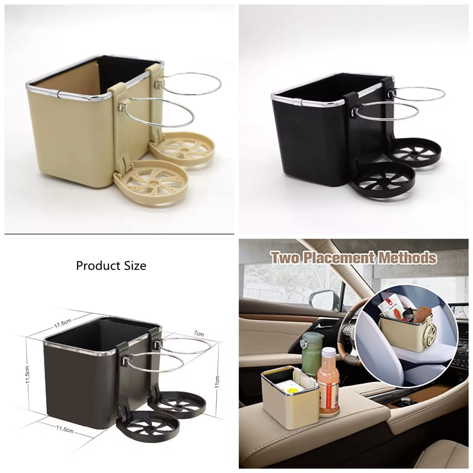 CLEARANCE OFFER Car arm rest organizer box, phone slot, 2 bottle holder
