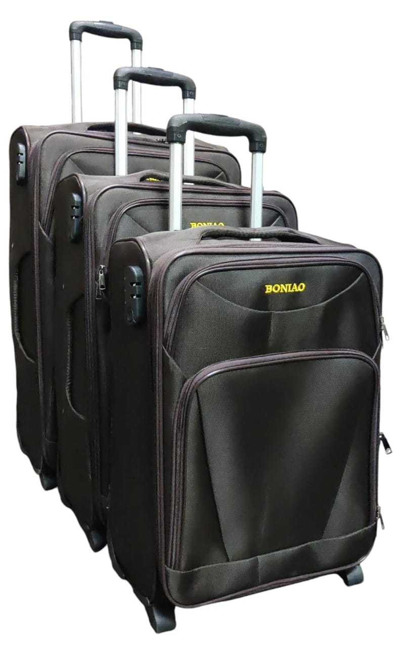Generic    INCH 3 IN 1 LAXURIOUS FIBRE SUITCASE BRIEFCASE TRAVEL BAGMade of high-quality materials Sleek and stylish design 3-in-1 design Hard  Stylish travel suitcase 
made from durable fabric.