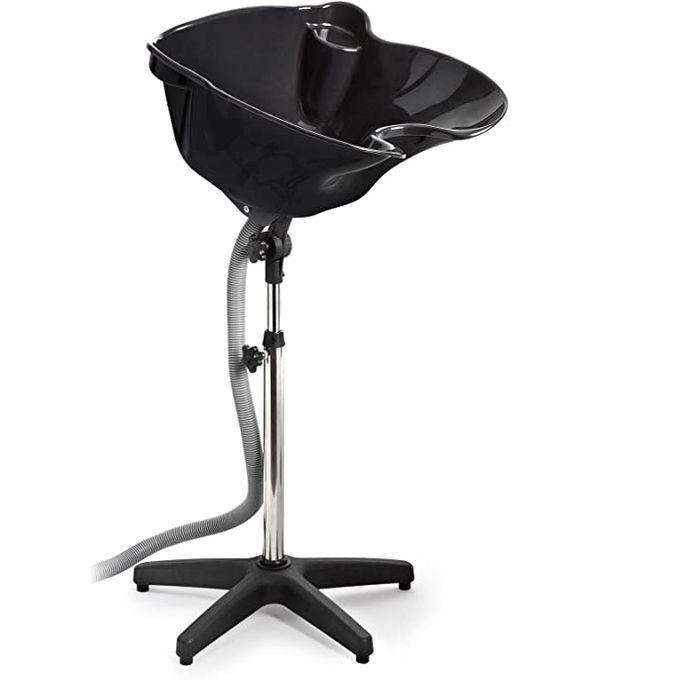 Adjustable Salon Sink, Basin With Stand For Hair Cleaning beauty accessoriesUpper basin made of black PVC - Stand and base made of stainless steel - Easily adjustable stand - Easy to assemble - Stand