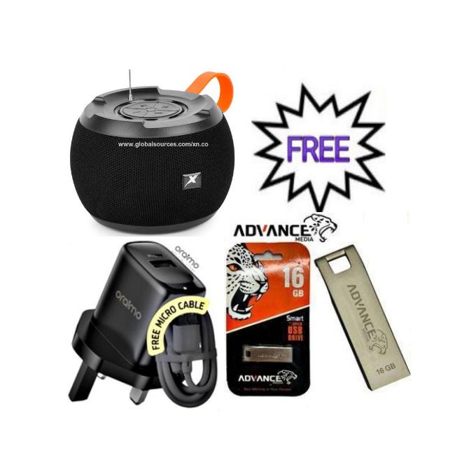 C15 Portable Wireless Bluetooth Super-Bass Speaker + Free Oraimo. Fast Charger & 16GB Flash Disk the bluetooth has a Long battery life – perfect for indoor/outdoor, travel, picnics, or blackouts
Recha