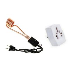 Electric Portable Spiral Immersion Water Heater  + GIFT OF PLUG Heating Coil Waterproof & Shockproof Protection Instant Heating With Bucket Holder GOLD.  With a durable build, advanced safety features