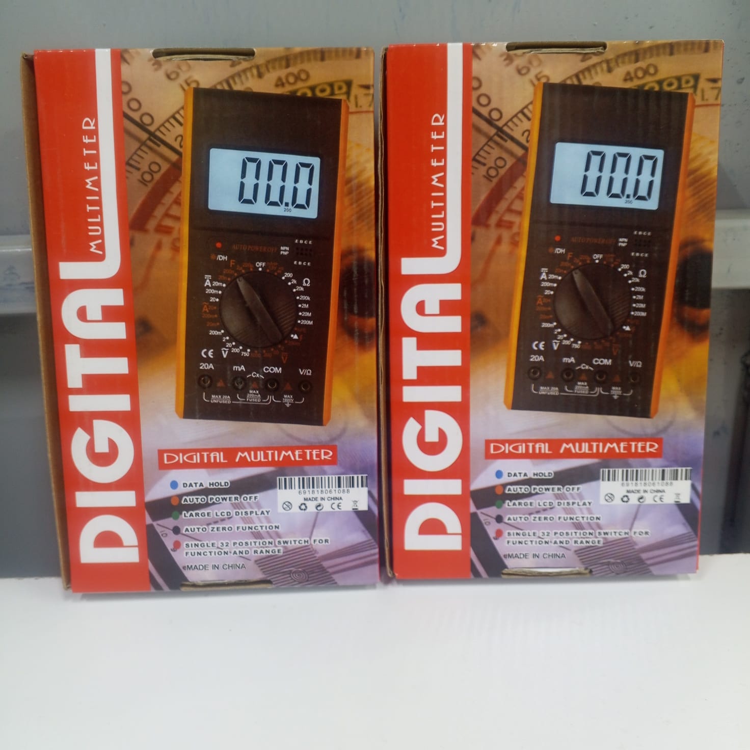 Digital Multimeter it measure accuracy measures AC/DC voltage and current, resistance, capacity, frequency, temperature, diode and continuity test, transistor test. It is a good multiple function digi