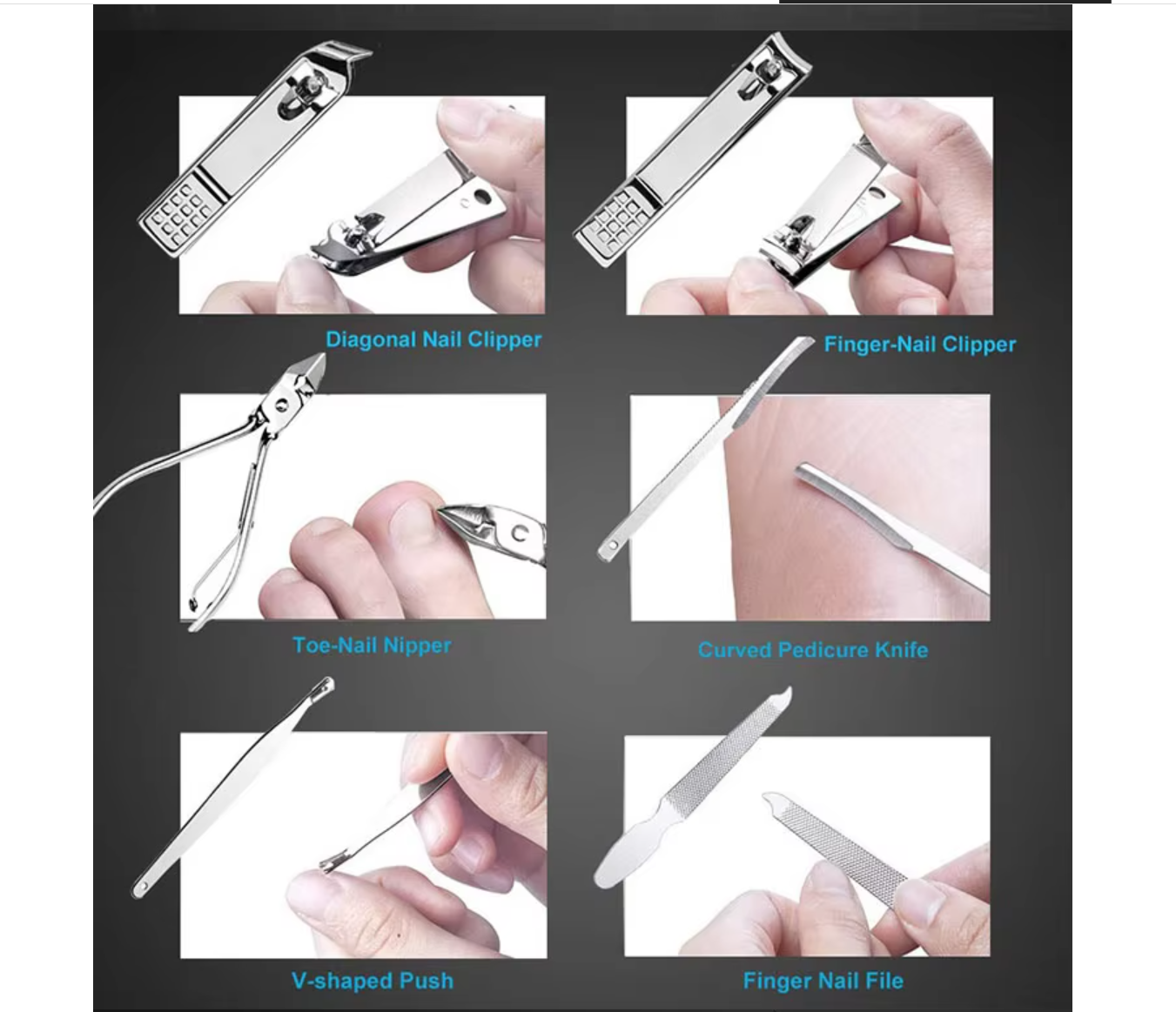 Nail Clippers Kit Manicure Tools Nail File Scissors Nail Care Tools Manicure Set