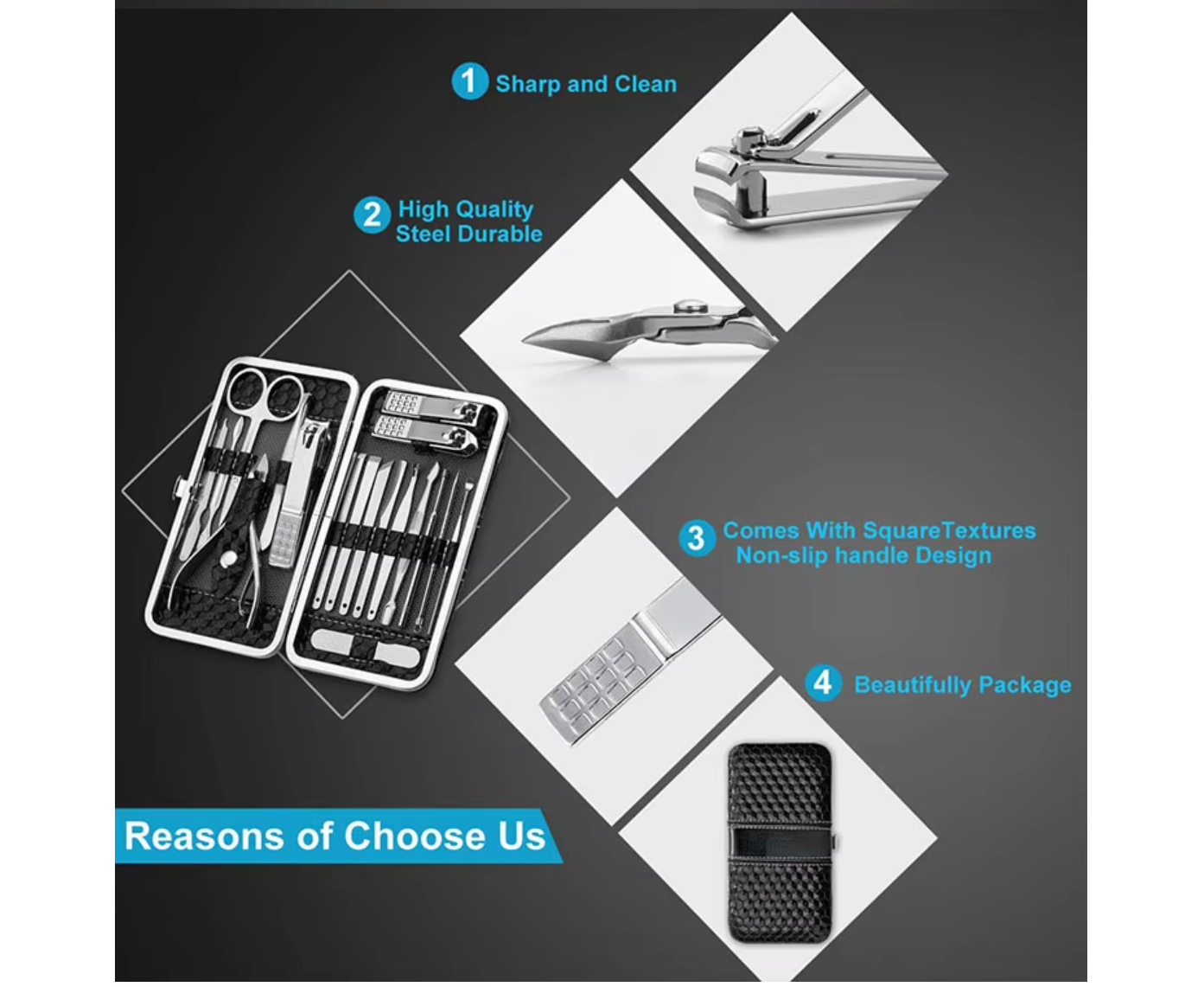 Nail Clippers Kit Manicure Tools Nail File Scissors Nail Care Tools Manicure Set