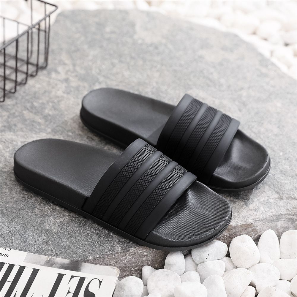 Summer three strips bars Korean couples casual flip-flops student trend flip-flops men's beach shoes