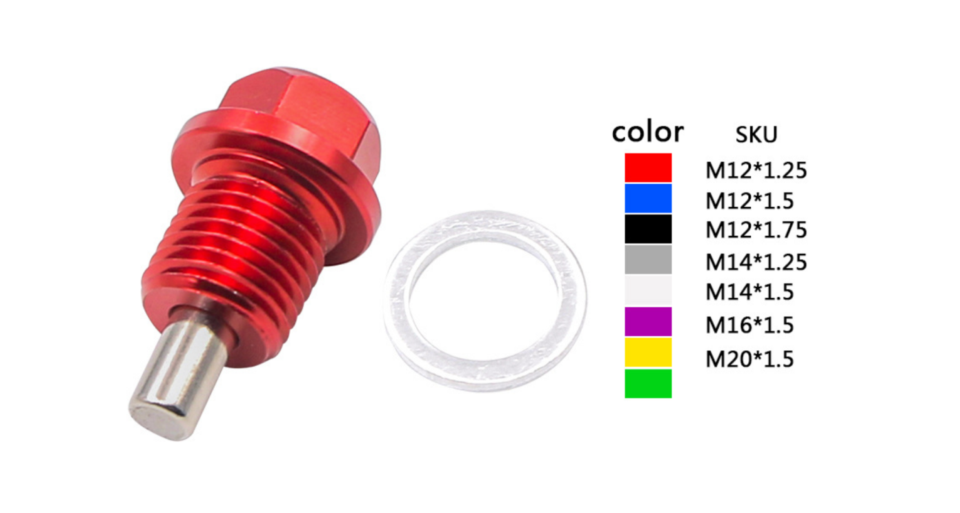 Automobile General Aluminum Alloy Magnetic Oil Drain Plug Oil Drain Screw Oil Bottom Shell Screw