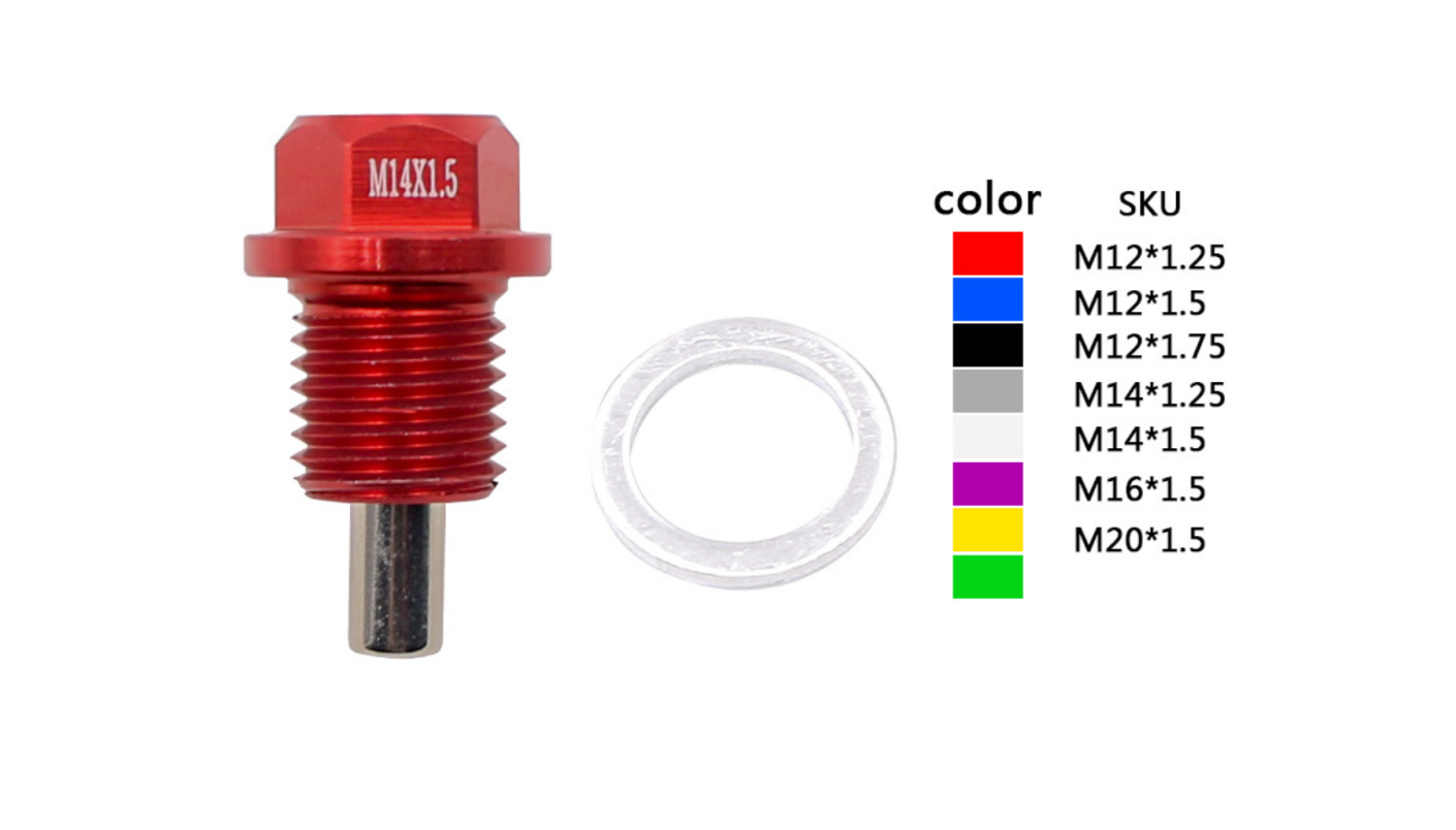Automobile General Aluminum Alloy Magnetic Oil Drain Plug Oil Drain Screw Oil Bottom Shell Screw
