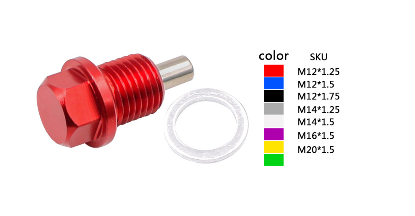 Automobile General Aluminum Alloy Magnetic Oil Drain Plug Oil Drain Screw Oil Bottom Shell Screw
