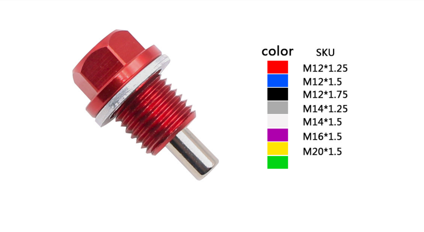 Automobile General Aluminum Alloy Magnetic Oil Drain Plug Oil Drain Screw Oil Bottom Shell Screw