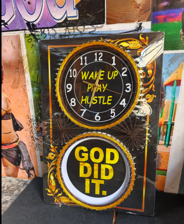 2in1 Functional art string wall clocks