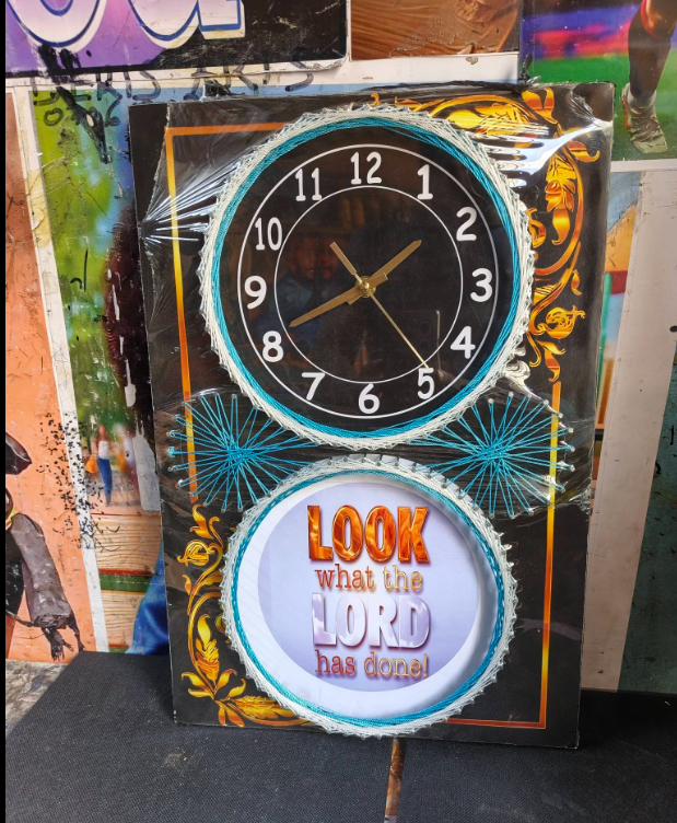 2in1 Functional art string wall clocks