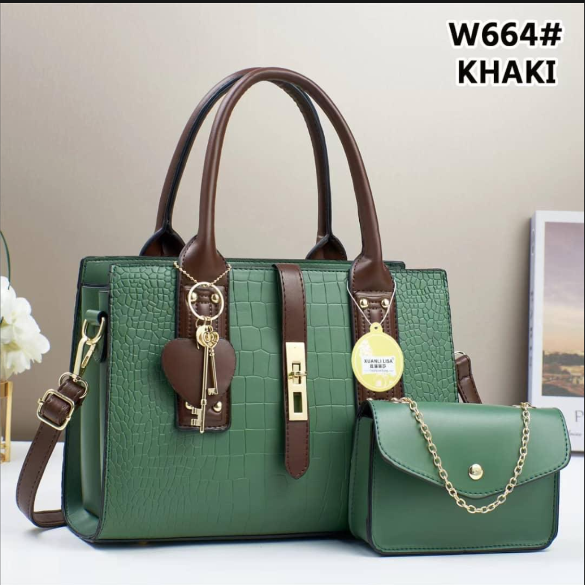 2 in 1 Ladies Handbag Set – Elegant Shoulder Tote Bag with Matching Wallet & Strap