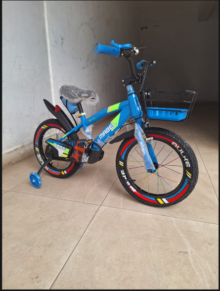 16 Inch(4-8years) Kids Bicycle with Training Wheels, Front Basket & Chain Cover – Strong Frame, Stylish for Kids 4-8 Years