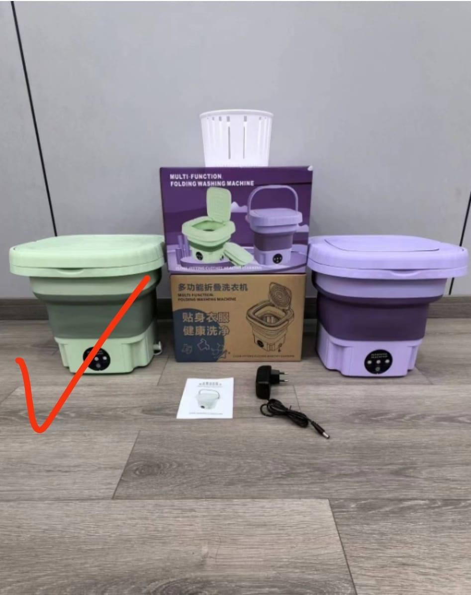 Electric foldable Washing Machine. 7.5Kg, Washer and Spin Dryer with Deep Cleaning of Underwear, Baby Clothes and Small Clothes, Foldable Small Washer for Apartments, Dorm,RV, Travel, Hotel, Laundry