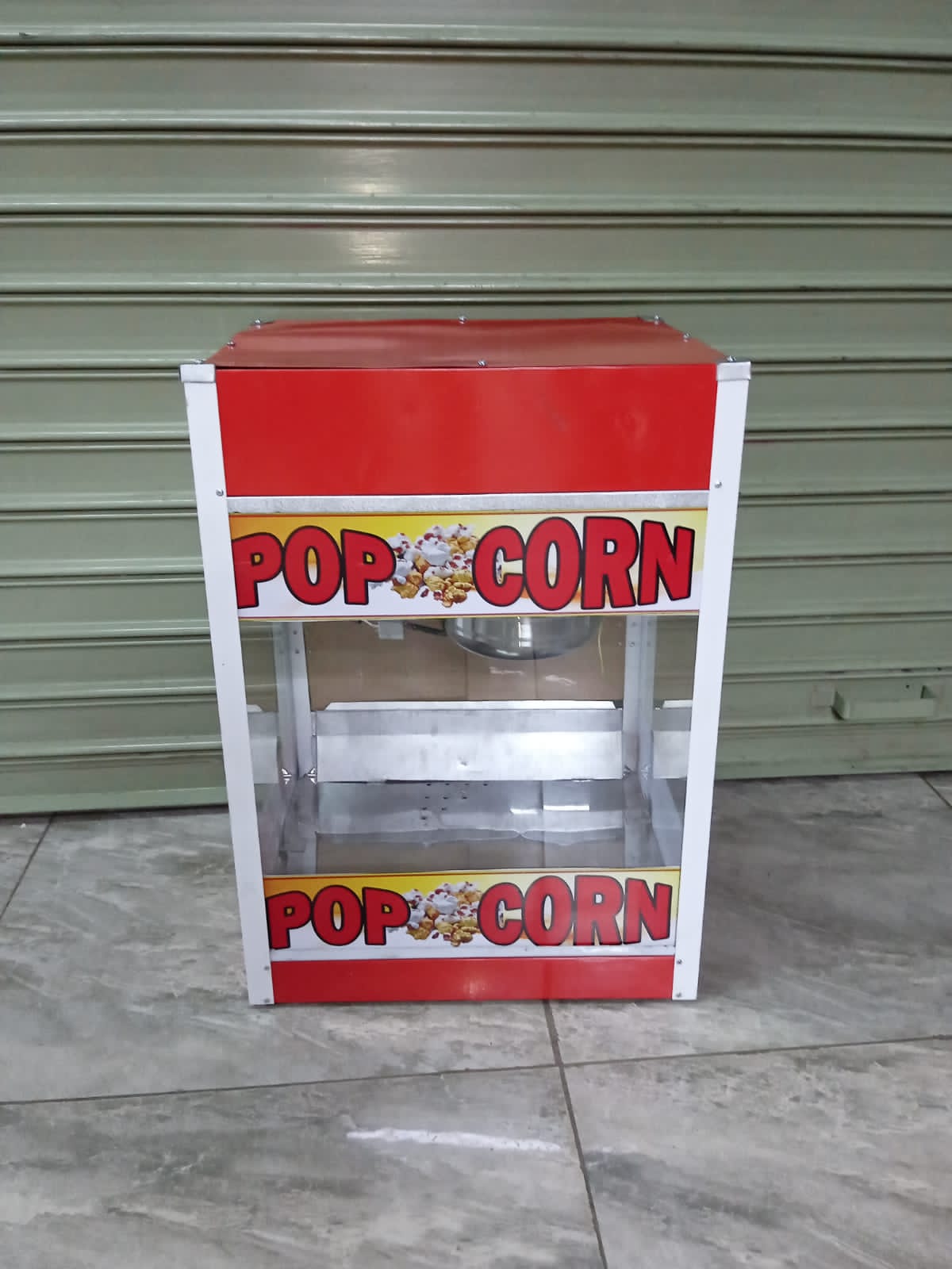 Commercial Popcorn Machine, 8 Oz Kettle, 850 W Countertop Popcorn Maker for 48 Cups per Batch, Theater Style Popper with 3-Switch Control Steel Frame Tempered