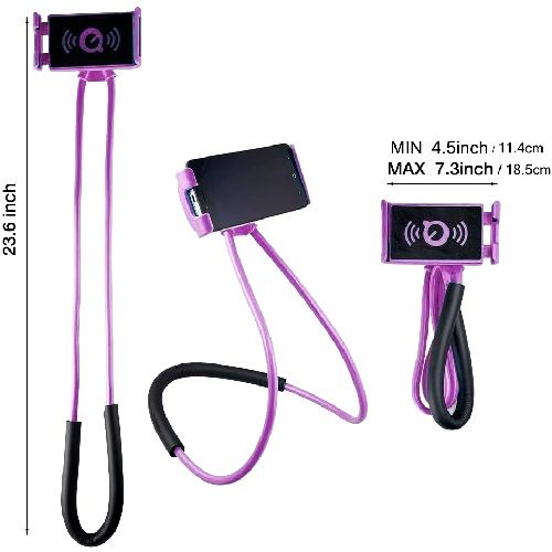 Portable Lazy Mobile Phone Holder Hanging Neck Cellphone Mount Accessories Adjustable 360 Degree Universal Phones Holder Stand