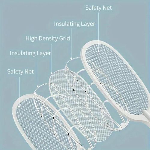 2-in-1 Electric Fly Swatter With Base, Mosquito Bat Electric Killer , Portable Mosquito Swatter, Mosquito Light