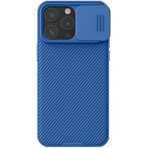 Nillikin CamShield Case with Slide Camera Cover, Back Cover Compatible with iPhone 15 Pro Max(Blue)