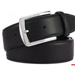 Mens Buckle Leather Belt Canvas -Durable Belts + Men Belt + Cap + Wallet