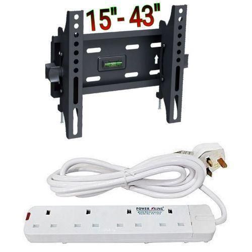 Skilltech 43 INCH DISPLAY TV WALL MOUNT // Universal Tilting TV Wall Mount Bracket for 15" to 43" Screens + 4way Extension