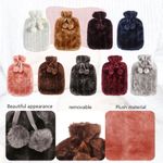 2L Hot Water Bottle With Soft Faux Fur Plush Cover