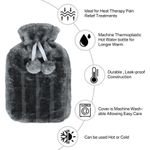 2L Hot Water Bottle With Soft Faux Fur Plush Cover